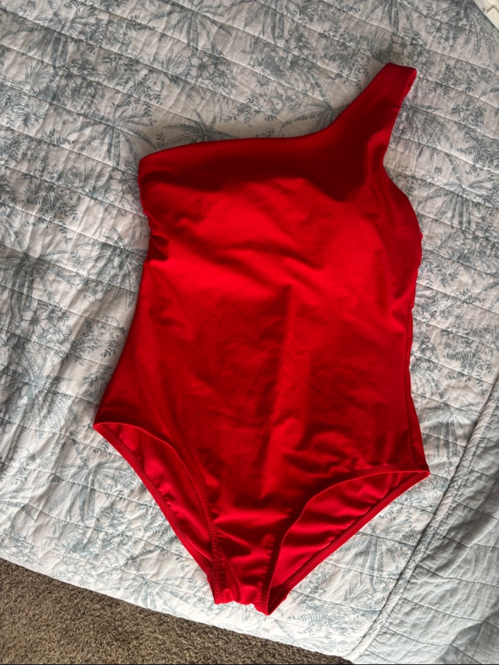 Women's Medium Coverage One Shoulder One Piece Swimsuit Tummy Control Kona Sol L
